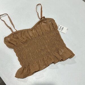 XXS Tan Crop Top